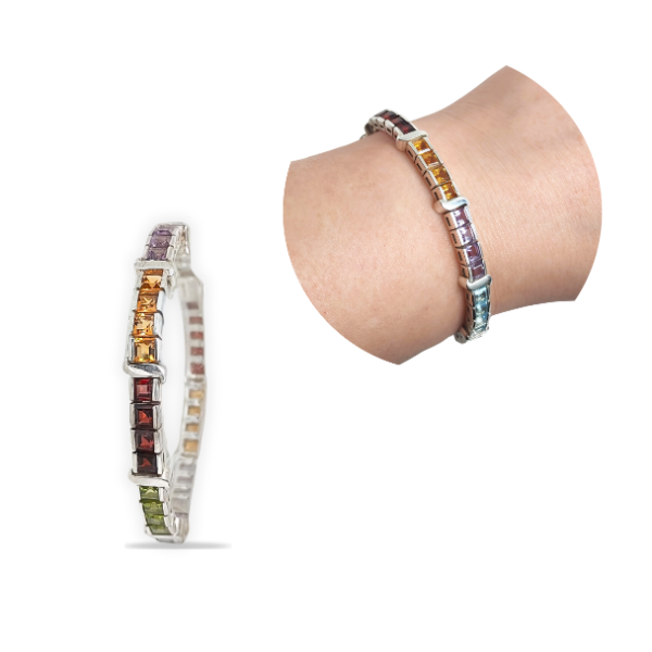 Producto - Pulsera Plata 925 Tennis con piedras