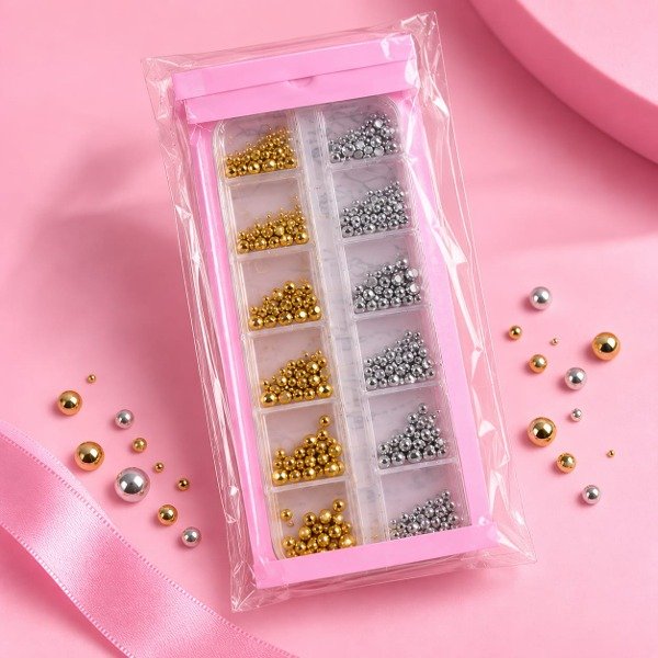 Producto - DECORECION PEDIA PERLAS CROMADAS DIFERENTES MEDIDAS NAEZ - 0