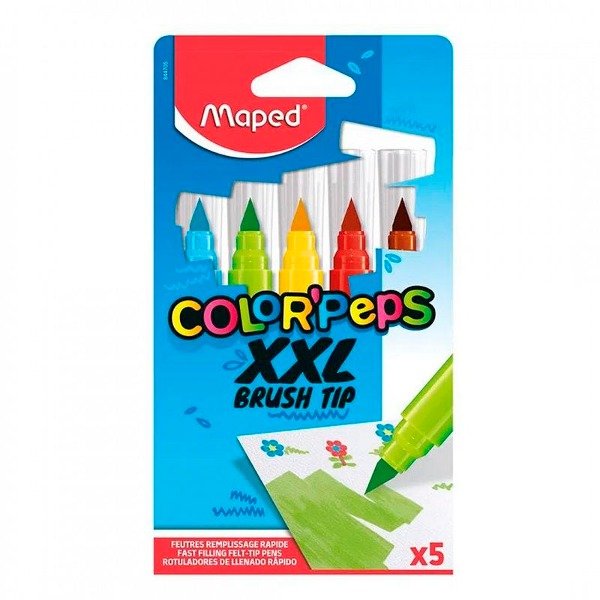 Producto - MARCADOR MAPED COLOR PEPS XXL BRUSH X 5 COLORES