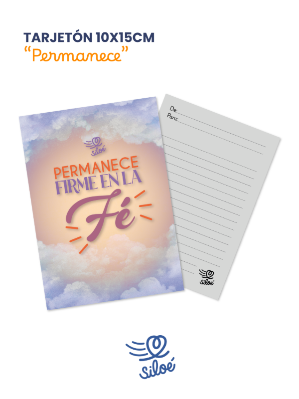 Producto - Tarjetón - "Permanece firme en la Fe"