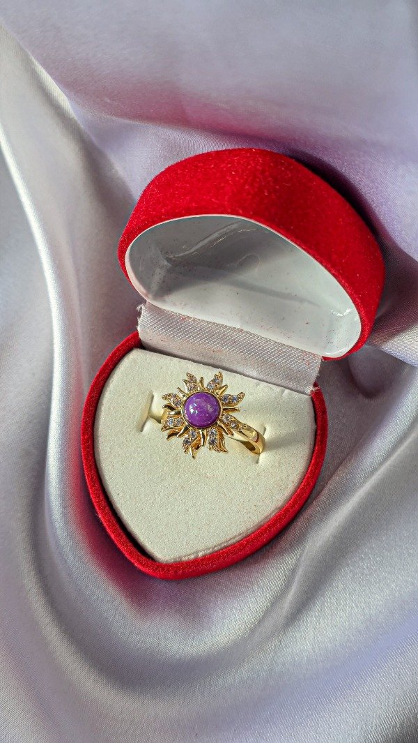 Producto - Anillo Rapunzel dorado con violeta