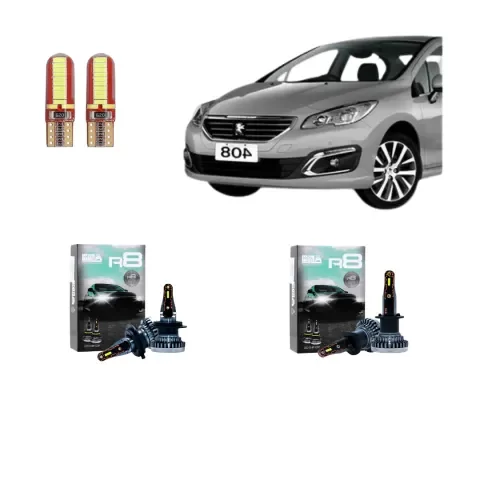 Producto - Kit Cree Led R8 Luz Baja Y Alta Peugeot 408