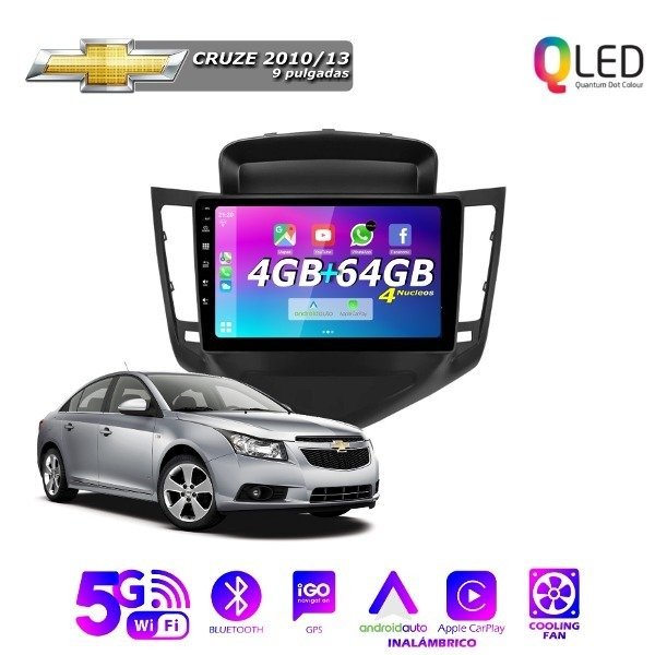 Producto - MULTIMEDIA CHEVROLET CRUZE 2010/13 - 9" CON CAR PLAY Y ANDROID AUTO