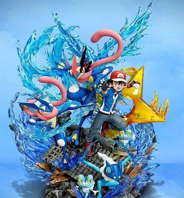 Producto - Figura Diorama Ash con Greninja evoluciones -Pokemon