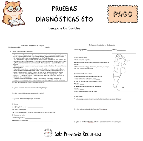 Producto - Pruebas 6to diagnósticas