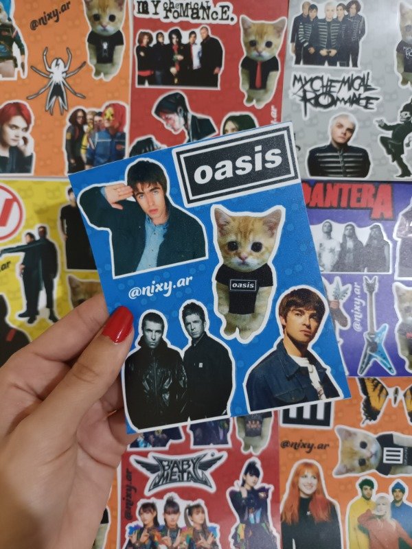 Producto - Plancha de stickers Oasis
