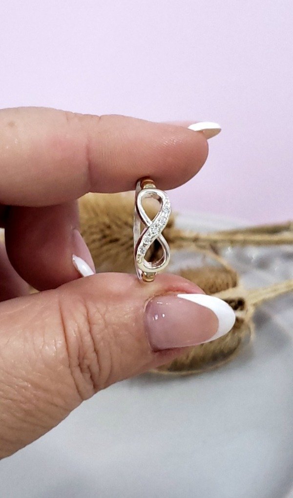 Producto - Anillo de Plata Infinito combinado(AN113)