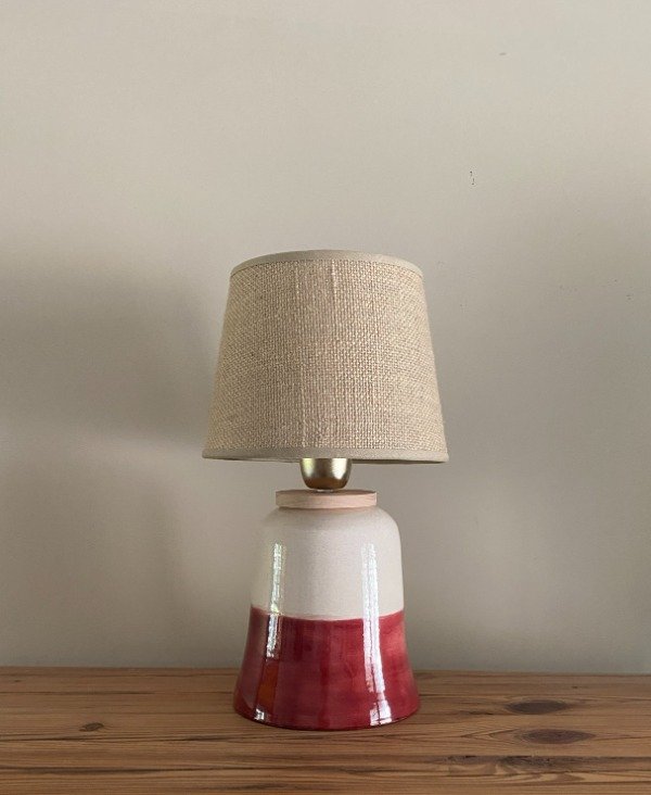 Producto - Lámpara Bicolor Natural jaspeado/Rubí - a pedido