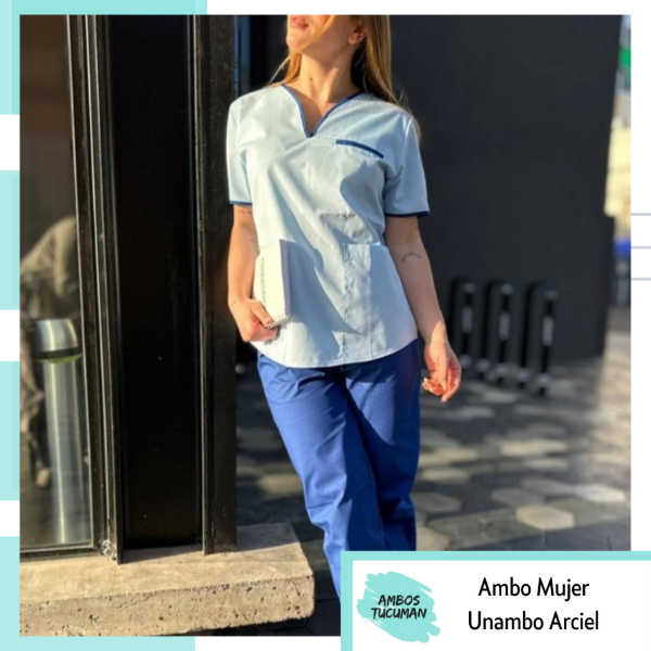 Producto - Ambo Celeste Pantalon Azul Francia Arciel