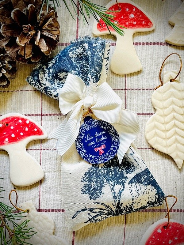 Producto - Bolsita con adornos cerámica