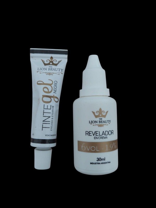 Producto - KIT TINTE GEL NEGRO + REVELADOR EN CREMA -  THE LION BEAUTY - 1