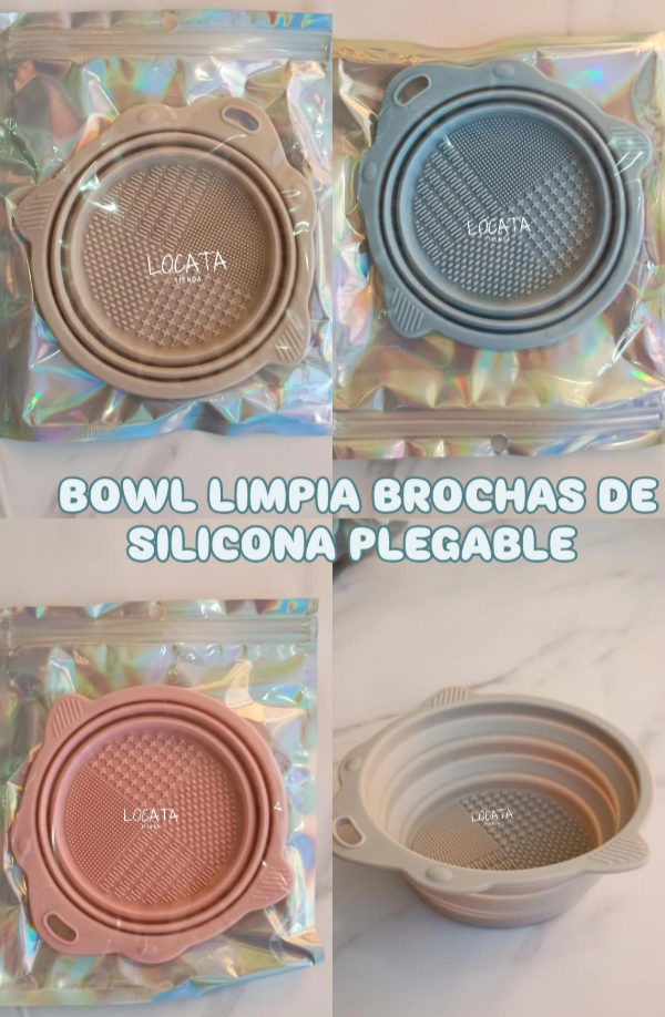 Producto - BOWL DE SILICONA LIMPIADOR DE BROCHAS PLEGABLE