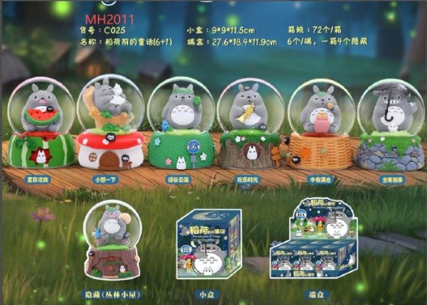 Producto - Caja sorpresa de Totoro esfera nieve con luz