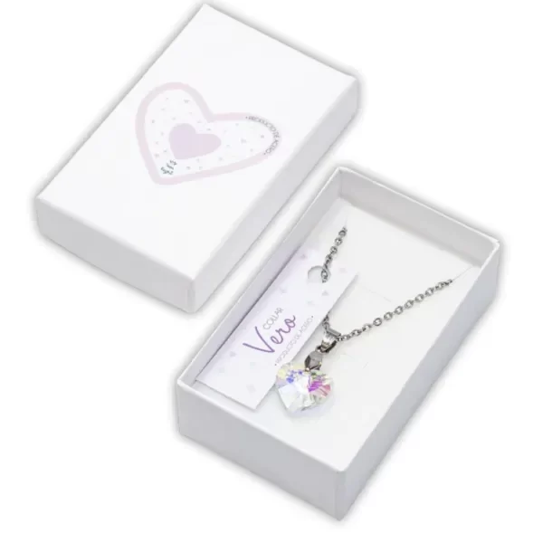 Producto - Collar Acero Corazón Cristal Vero