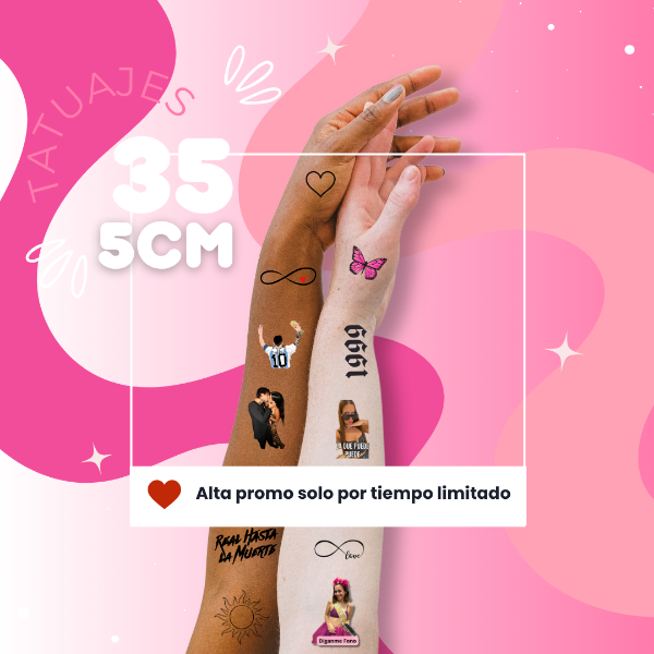 Producto - PROMO 35 TATUAJES DE 5 CM