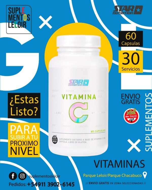 Producto - Vitamina C - 60 Cápsulas - Star Nutrition