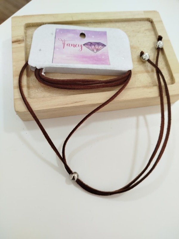 Producto - Choker lazo marron 0895