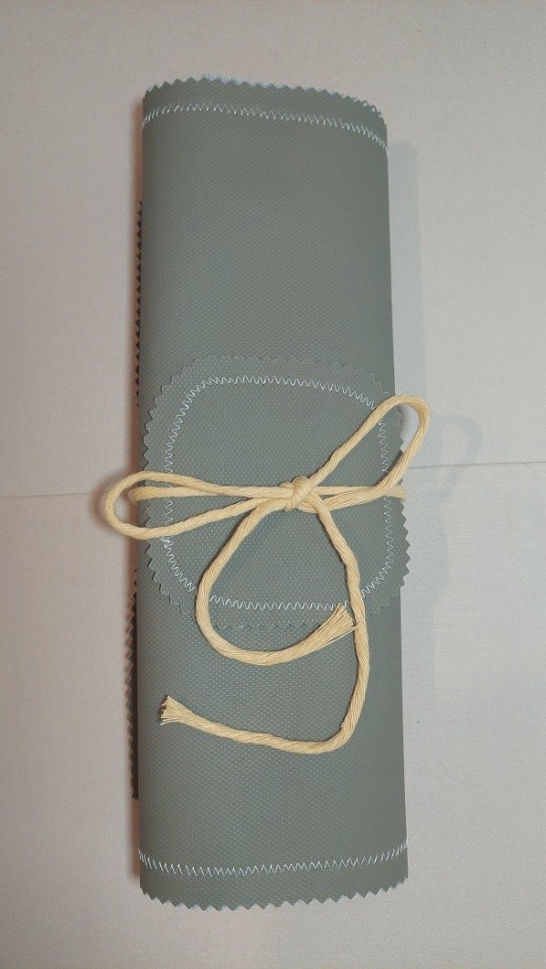 Producto - Individuales bristol x 4 doble Rústico exterior 30x45 + posavasos taupe - 3