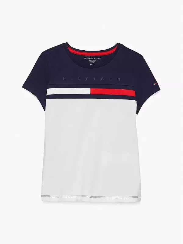 Producto - Remera Tommy Hilfiger Niña  Logo Colorblock