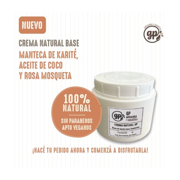Producto - Crema Natural GP Neutra: Karite+Coco+Rosa Mosqueta