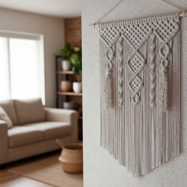 Producto - Tapiz Borlas Hilo Algodón Retorcido