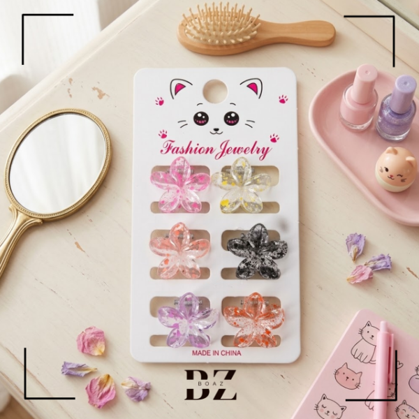Producto - BROCHES CH.COLOR C/NEGRO X 6 PCS EN CARD 2.5 CM - 2121-4