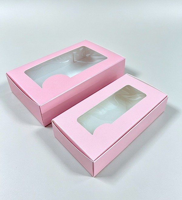 Producto - CAJA ROSA CON VISOR GR -COD. 1248 medida 11x3.5x17