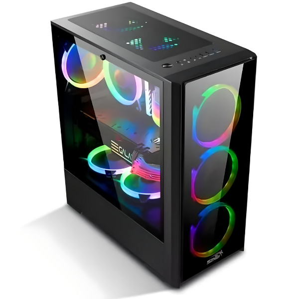 Producto - GABINETE SENTEY T20RGB FTE Y LAT VIDRIO TPDO 4 FAN RGB