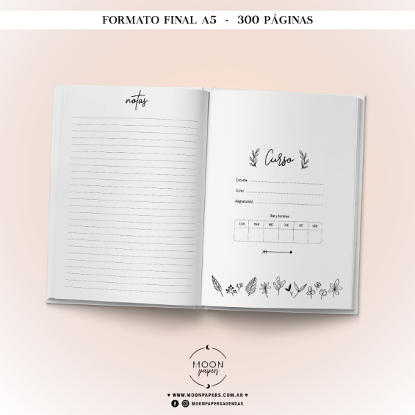 Producto - Agenda Docente 2027 - Modelo Floral - 2