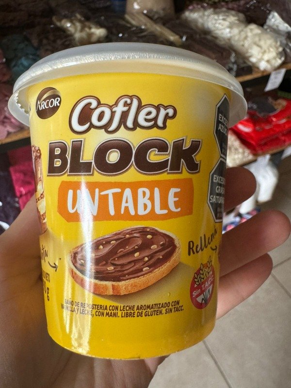 Producto - Relleno untable cofler block sin tacc x290grs