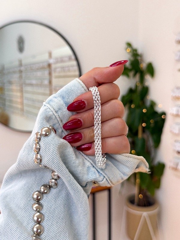 Producto - Pulsera acero blanco ancha