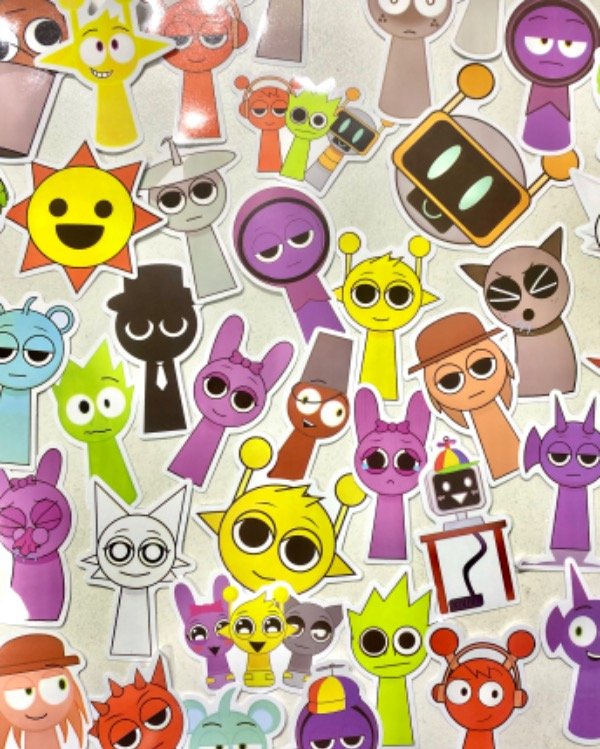 Producto - Pack de 10 stickers, Sprunki