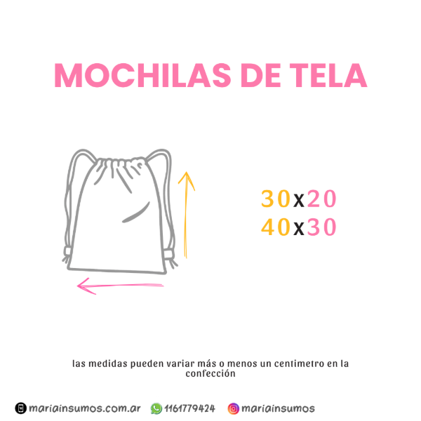 Producto - mochila de lienzo 40x30 - 2