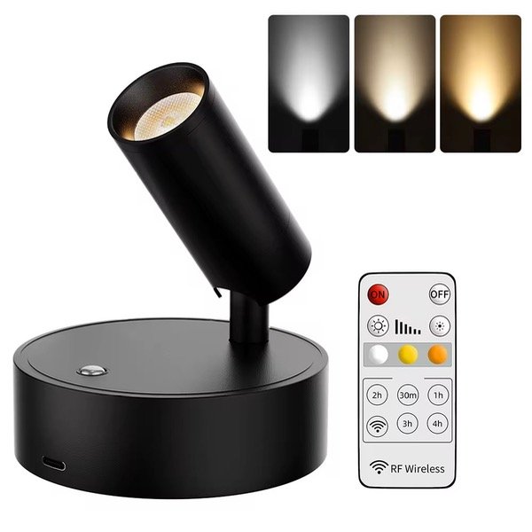 Producto - Lampara Lectura Spot Cuadro Usb Tactil Con Control 3 Tonos 1018USB