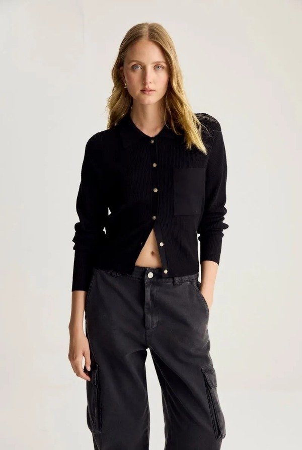 Producto - CARDIGAN POLO NEGRO