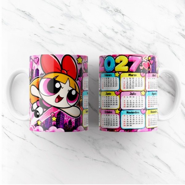 Producto - Plantillas Tazas Calendarios 2027 Infantiles Sublimar Personajes #T802 - 7