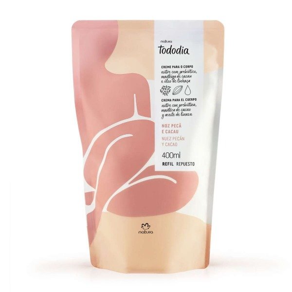 Producto - Repuesto De Crema Hidratante Corporal Tododia 400ml Nuez Pecan y Cacao
