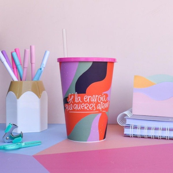 Producto - Vaso con sorbete Arcoiris
