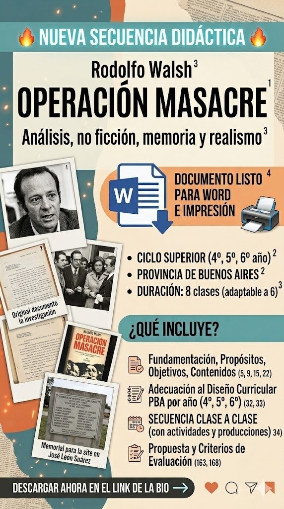 Producto - Secuencia Operación Masacre de Rodolfo Walsh