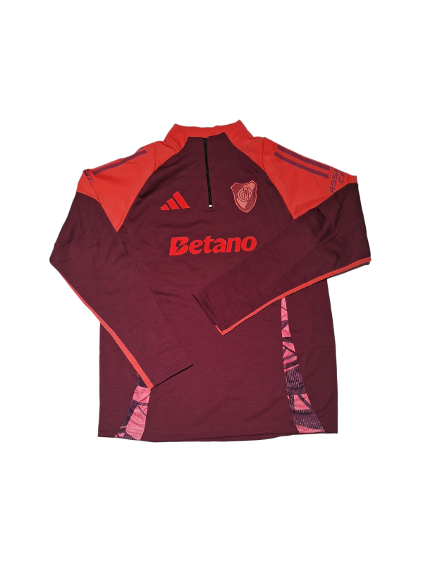 Producto - BUZO MEDIO CIERRE CARP TEMP. 2025 BORDO CON SALMÓN BETANO MOD 2