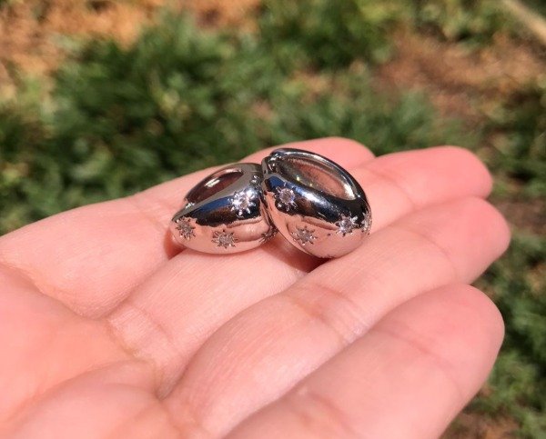 Producto - Aros gota con destellos
