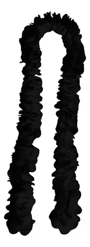 Producto - Boa flores seda negra 1,80