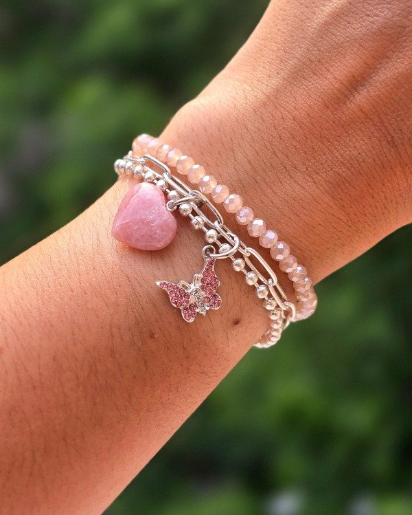 Producto - Pulsera Mariposa cuarzo rojo