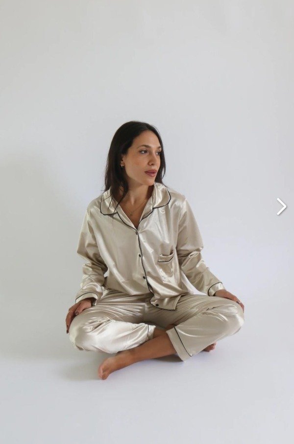 Producto - Pijama Invierno Satén Champagne - 3