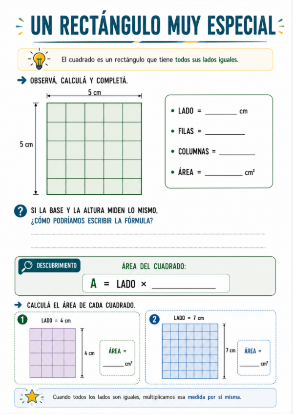 Producto - Perímetro y Área: Fórmulas, equivalencias y resolución de problemas - 8