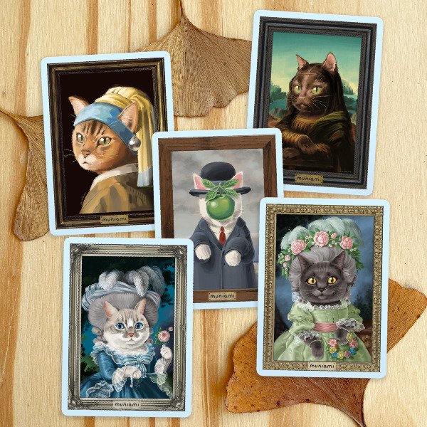 Producto - Sticker vinilo - Michis arte