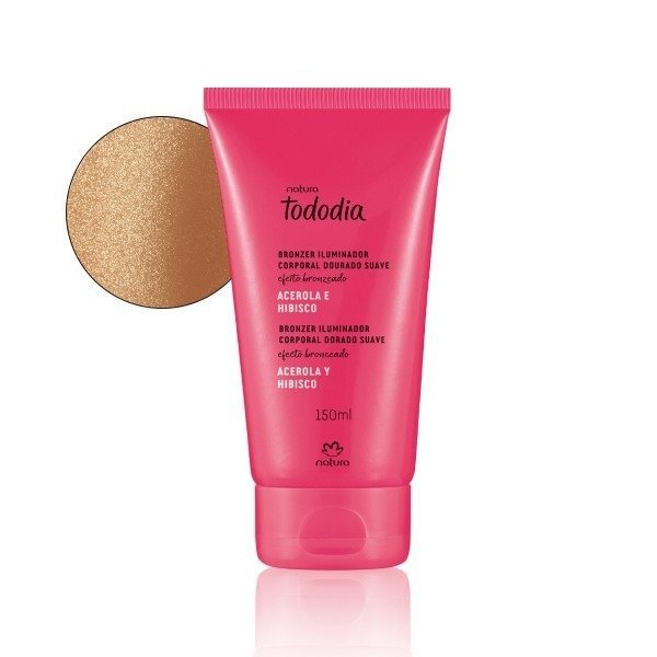 Producto - Bronzer Iluminador Corporal "Dorado Suave" - Natura Tododia "Acerola e Hibisco"