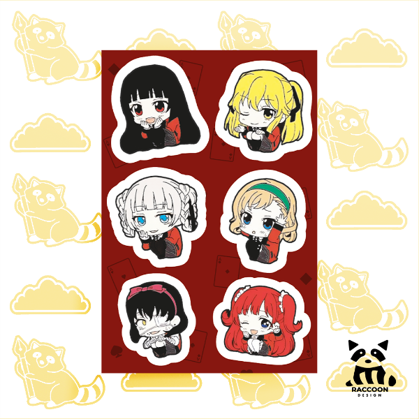Producto - Plancha de Stickers Kakegurui