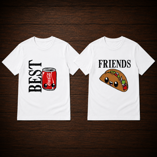 Producto - Remera - best friends coca y taco (diseños dobles) - 0
