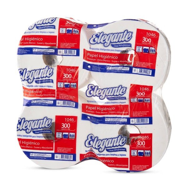 Producto - Papel Higiénico Elegante Industrial 300mts x8 rollos